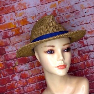 Vintage Country Gentleman Brown Straw Fedora Sunhat